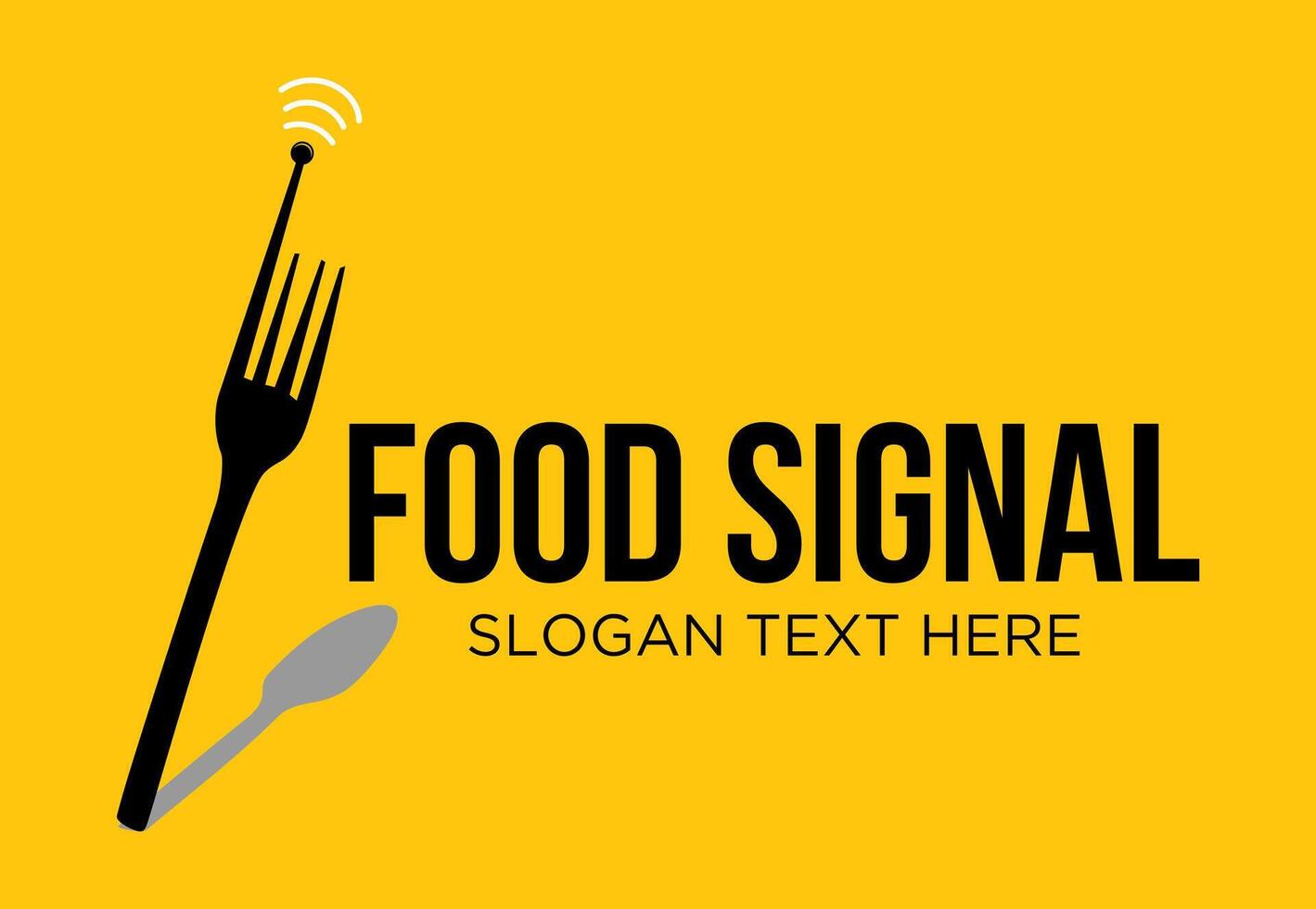 food signal idea logo design vector