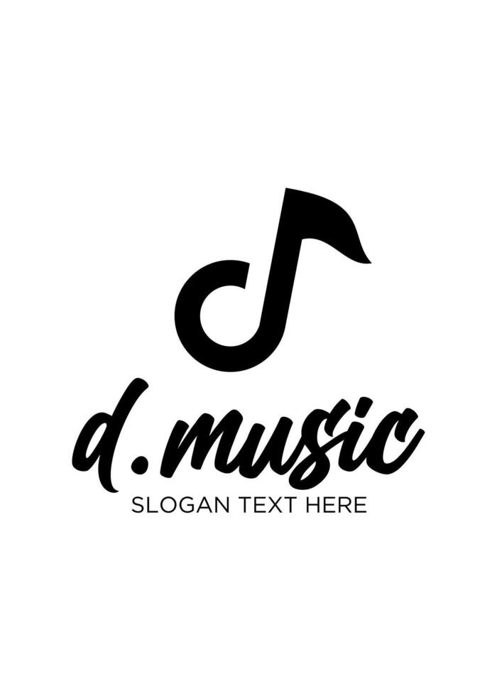 initial d music idea logo design vector