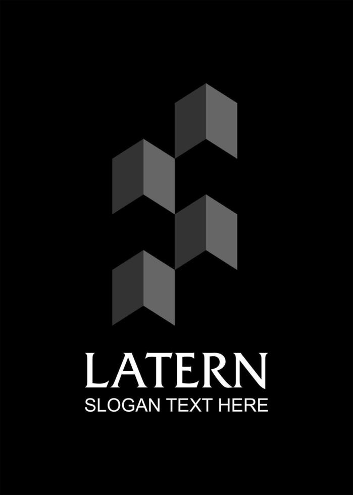intial F with latern concept idea logo design vector