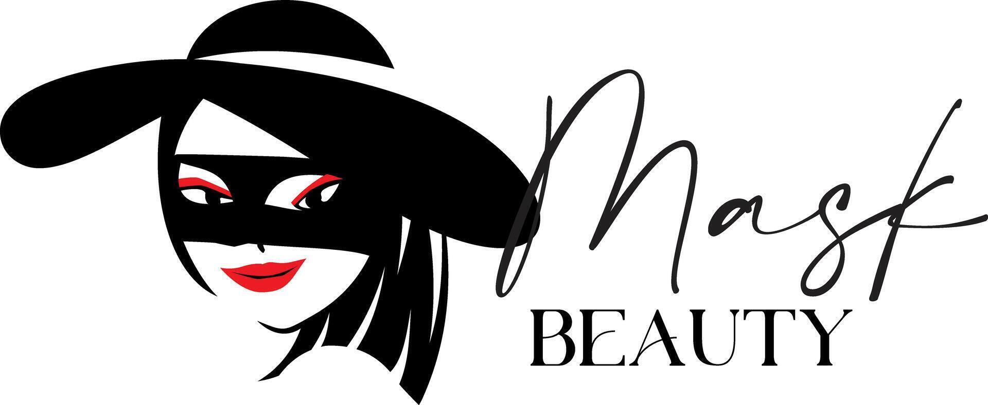 mask beauty idea logo design vector