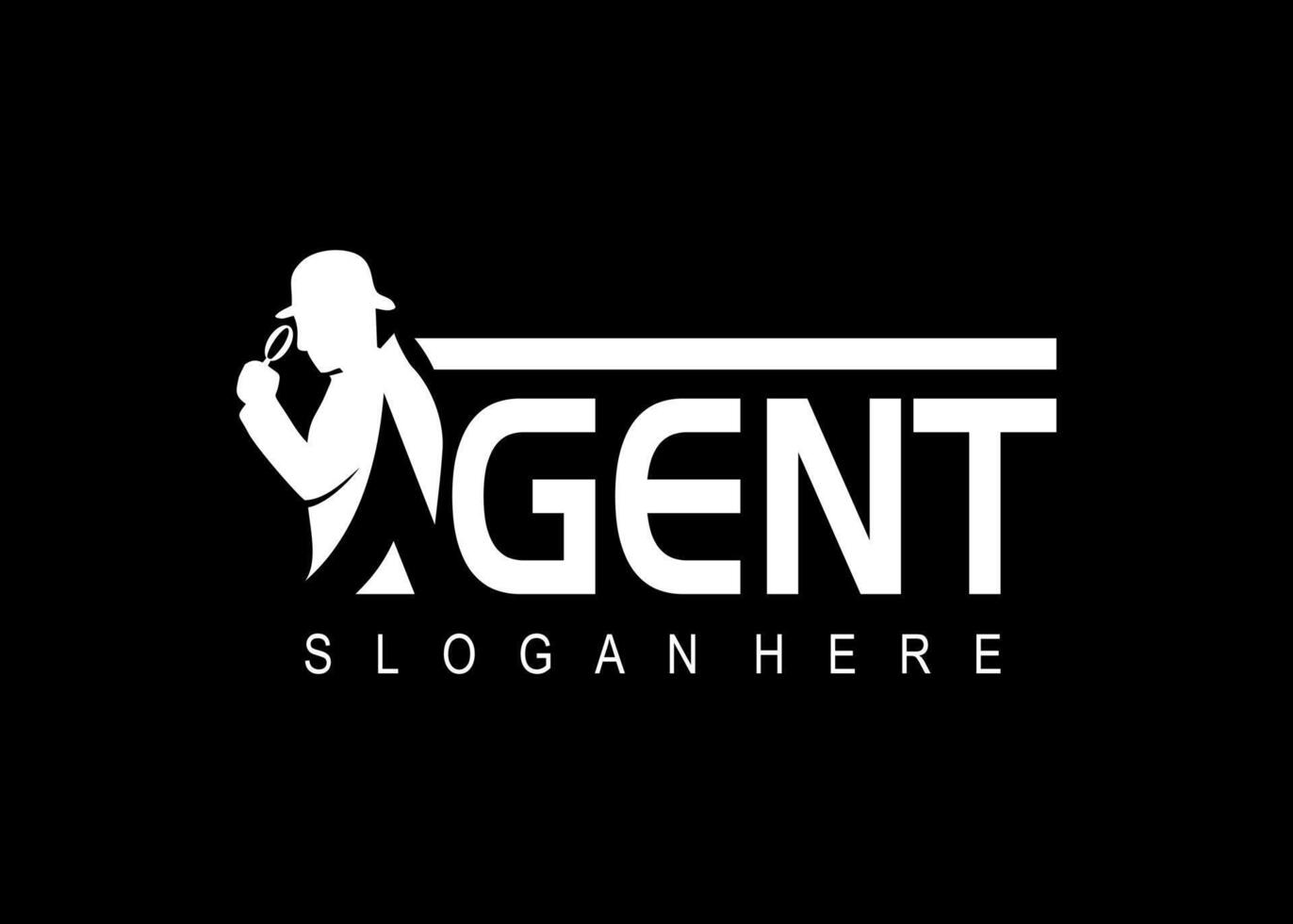 initial agent concept idea logo design vector