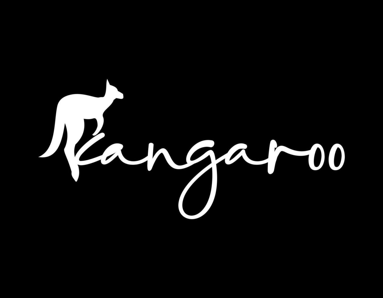 kangaroo idea logo design vector
