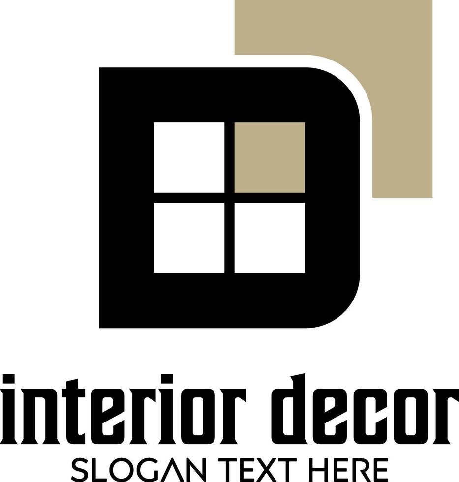 initial decot idea logo design vector