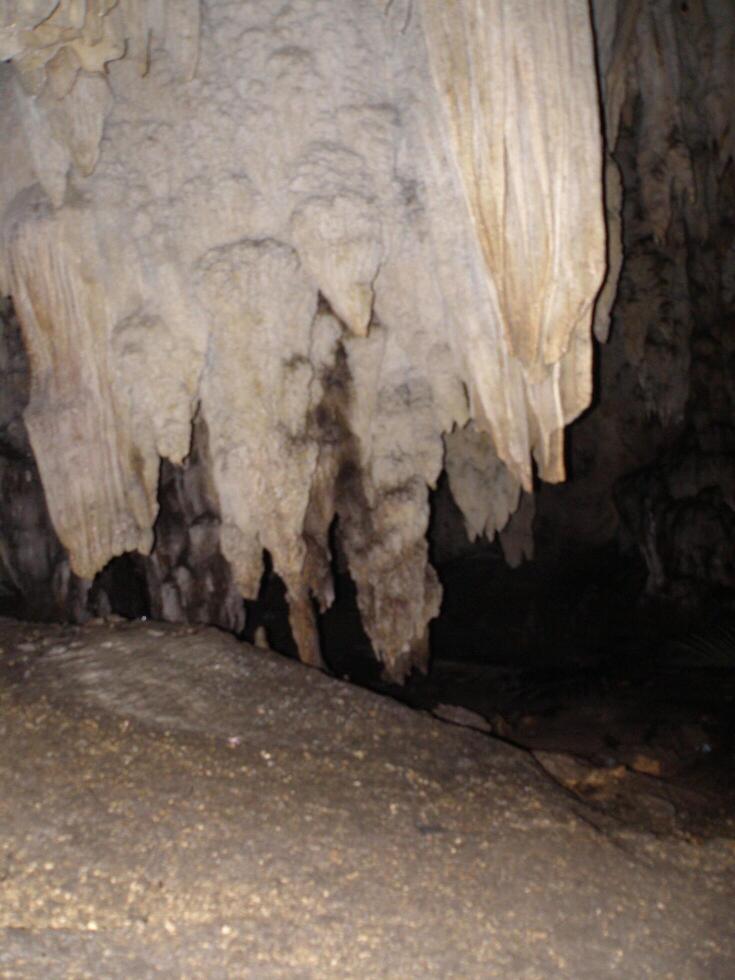 Mysterious Cave with Stalactites photo