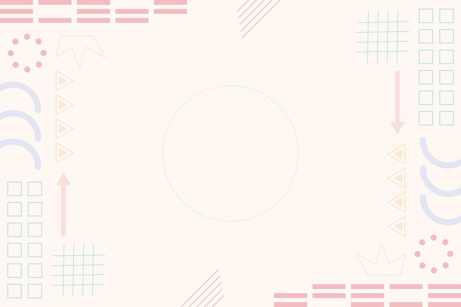 Flat geometric shape element background template vector