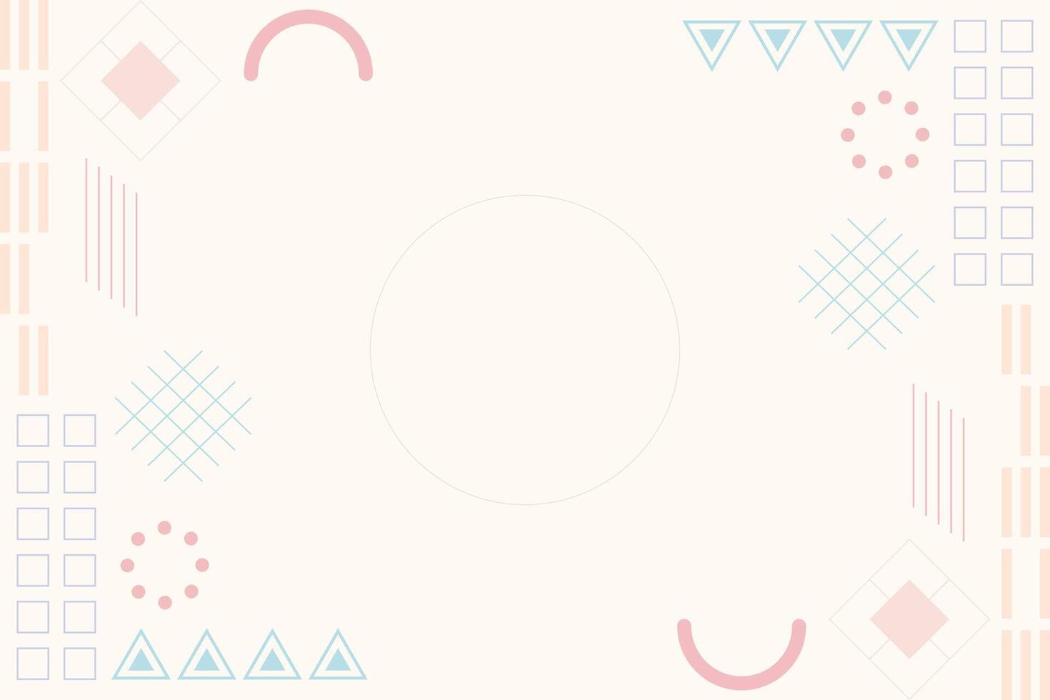 Flat geometric shape element background template vector