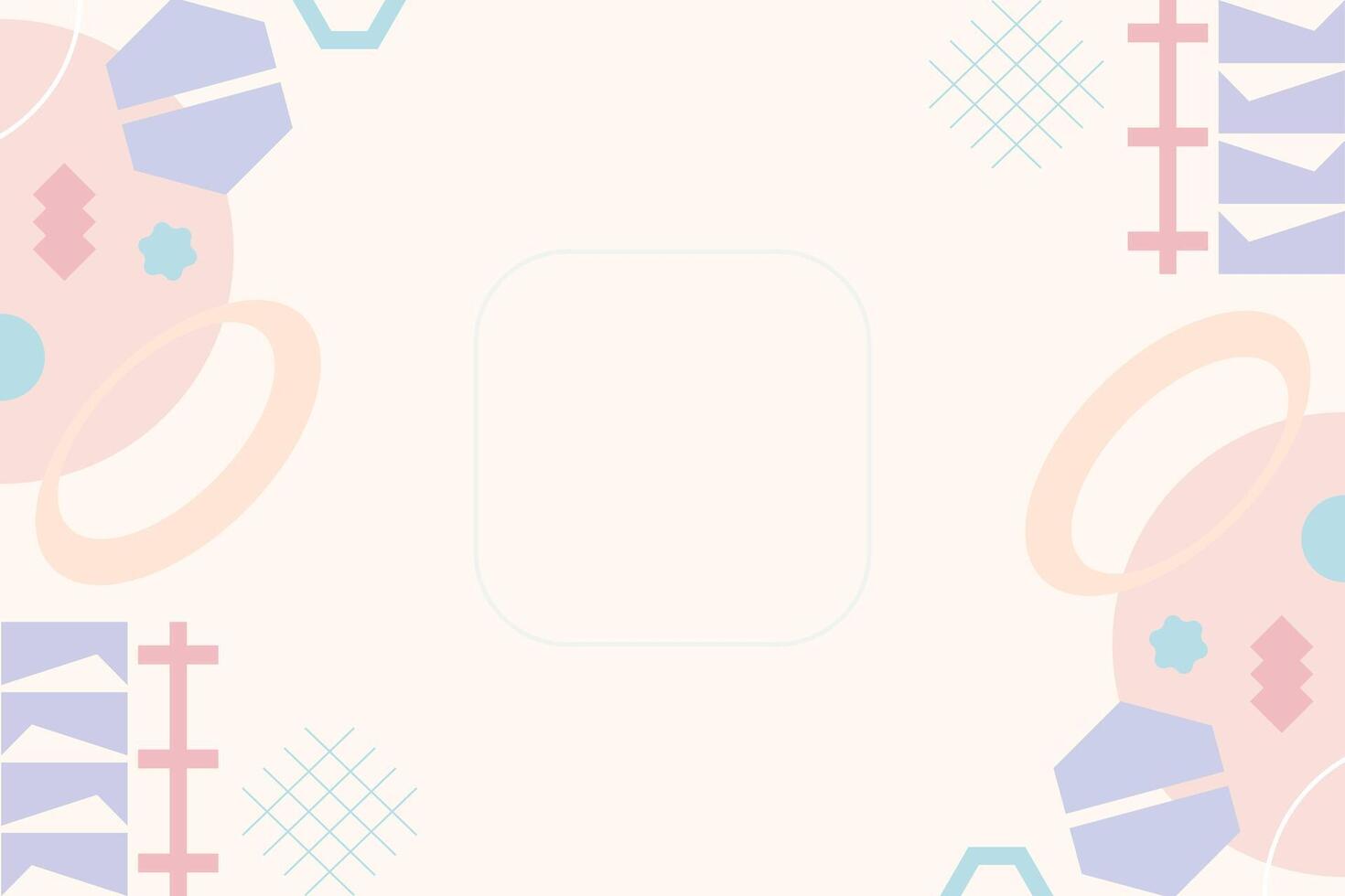 Flat geometric shape element background template vector