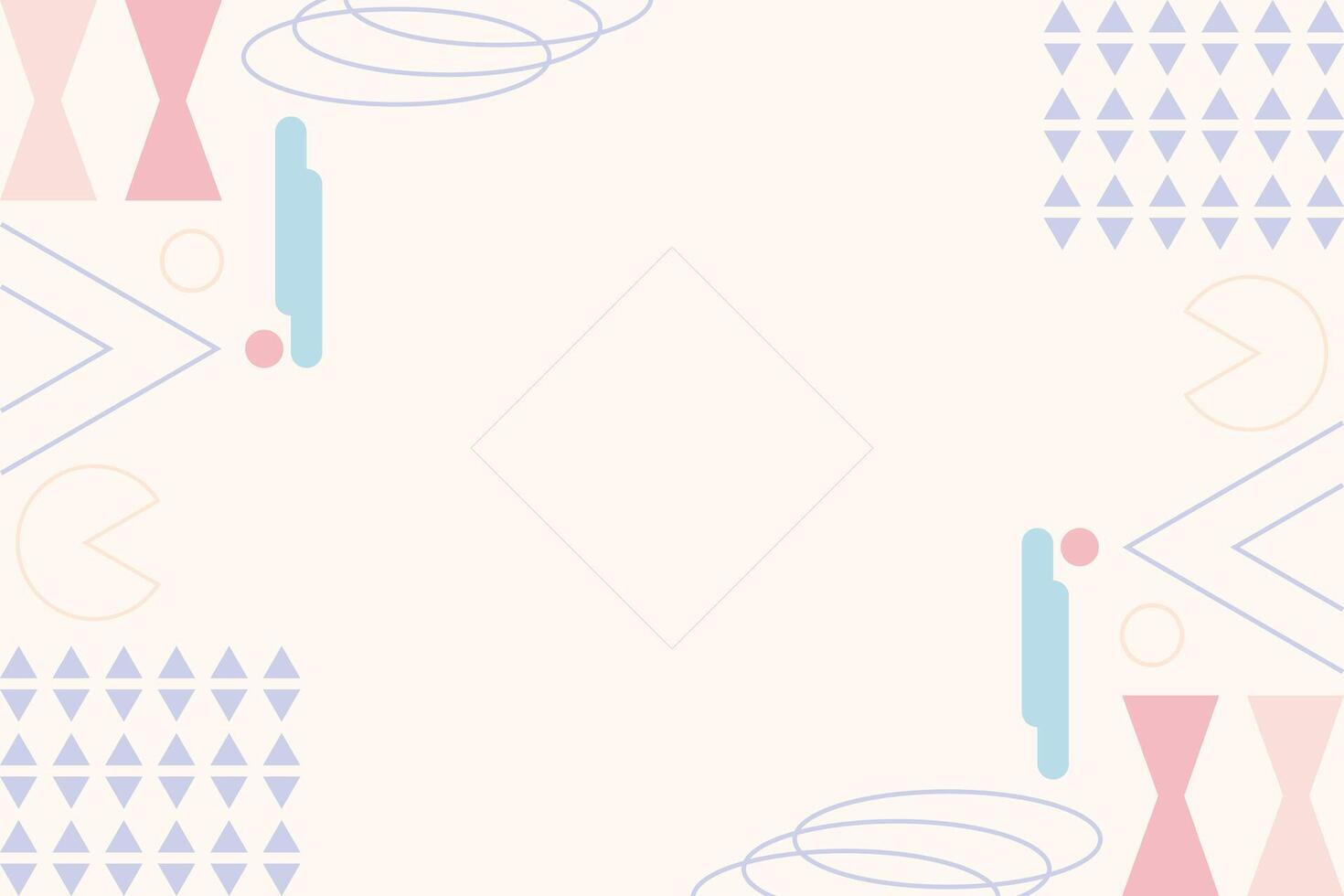 Flat geometric shape element background template vector