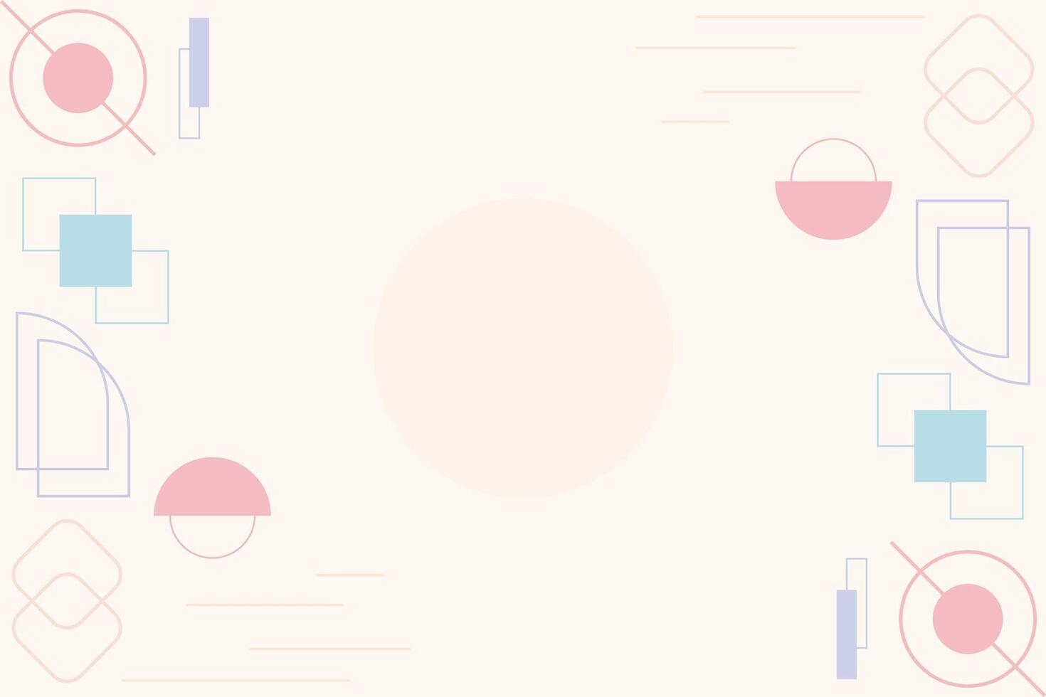 Flat geometric shape element background template vector