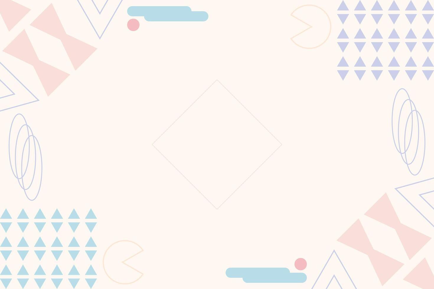 Flat geometric shape element background template vector