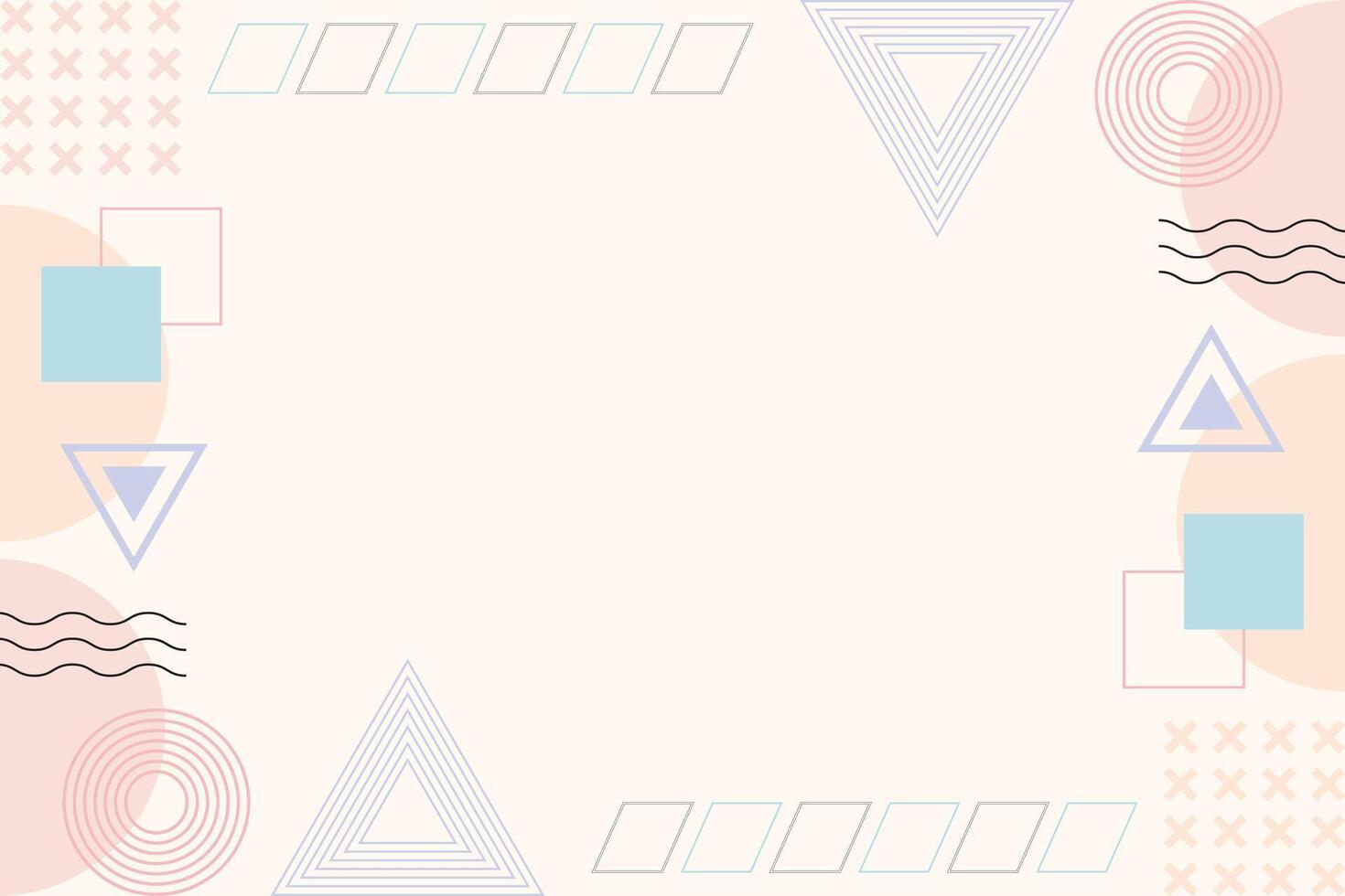 Flat geometric shape element background template vector