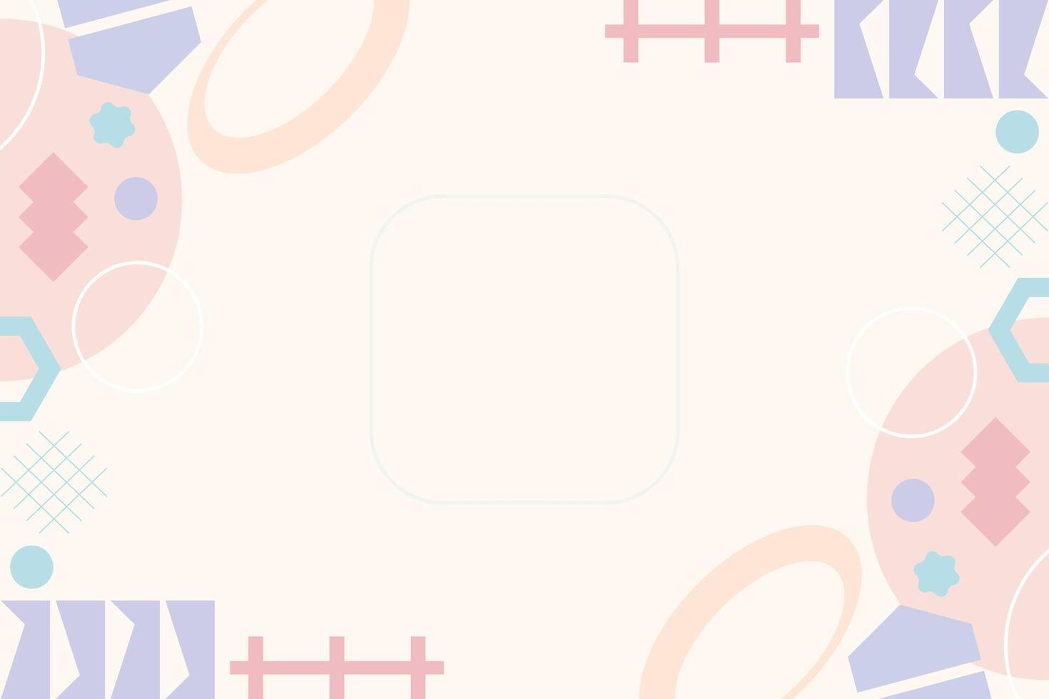Flat geometric shape element background template vector