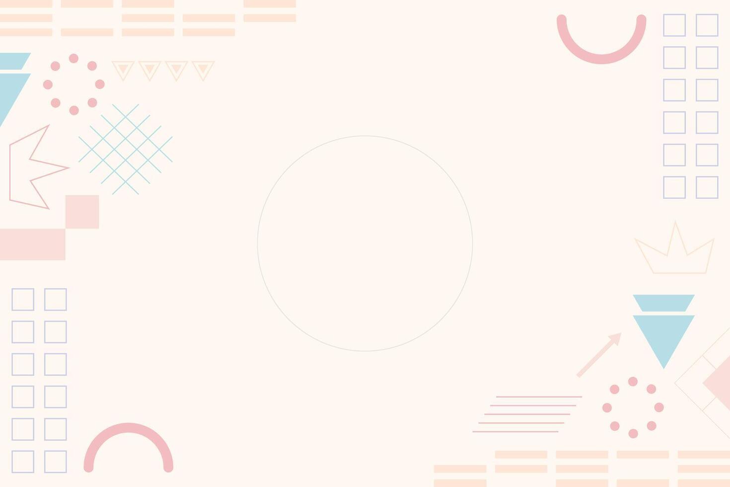 Flat geometric shape element background template vector