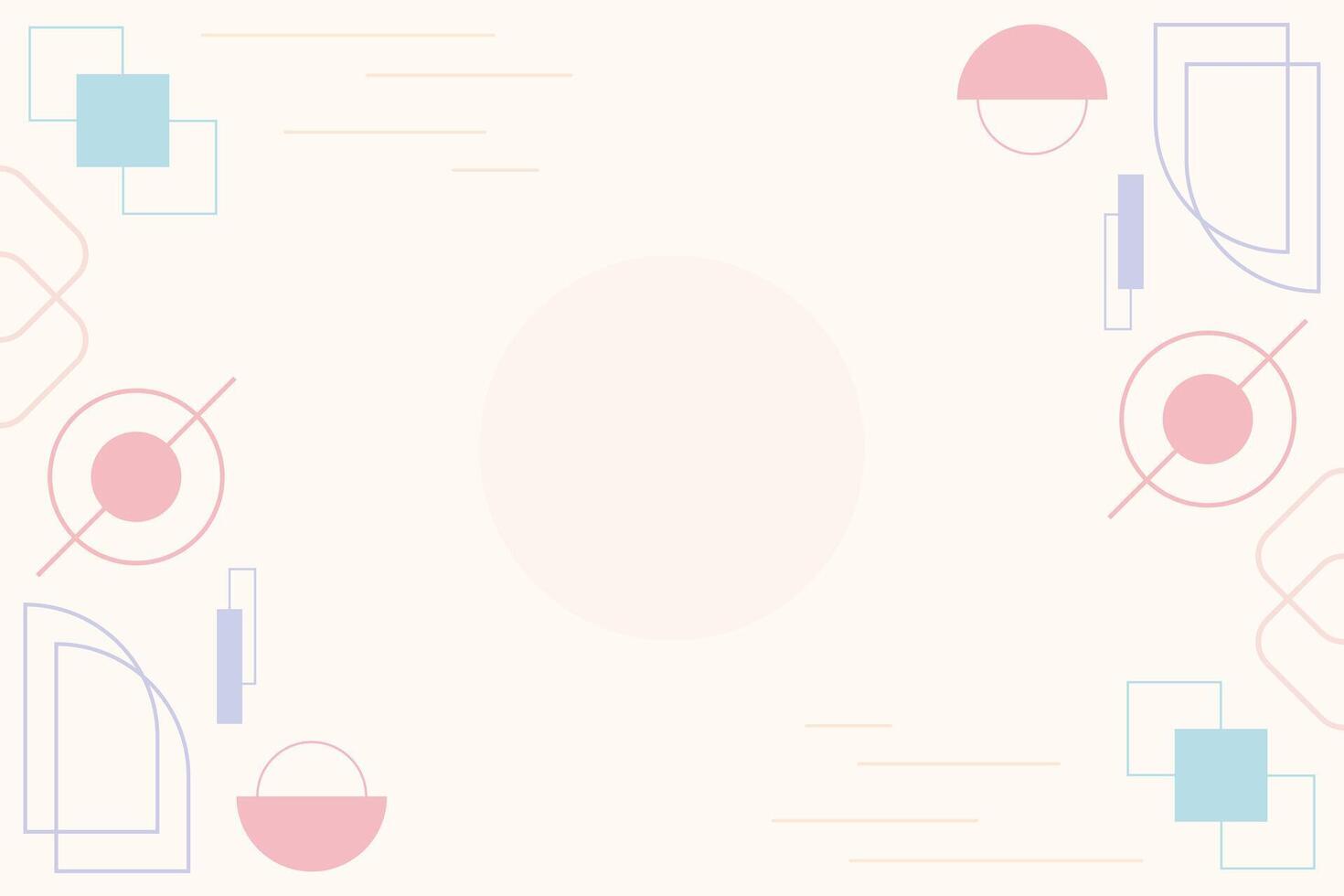 Flat geometric shape element background template vector