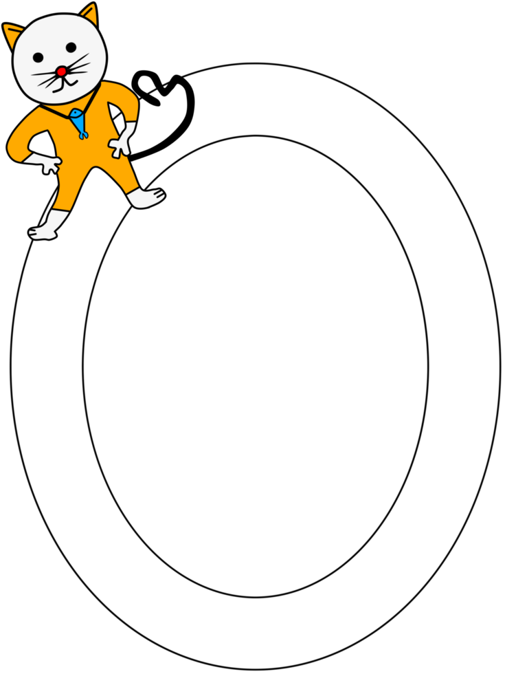 alphabet a to z with orange cat png