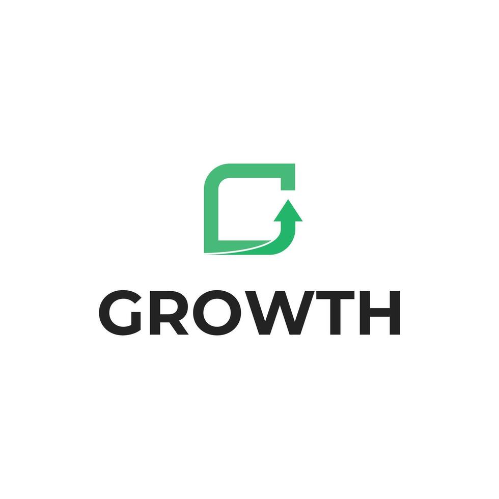 growth letter g logo design business company vector
