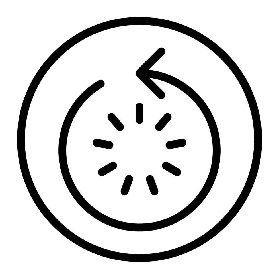 Restart Line Icon Design vector