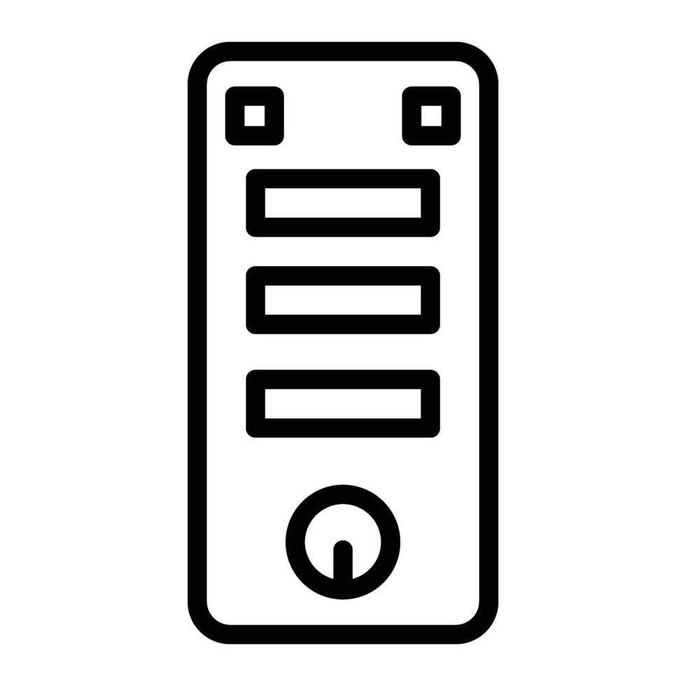 Pc Tower Line Icon Design vector