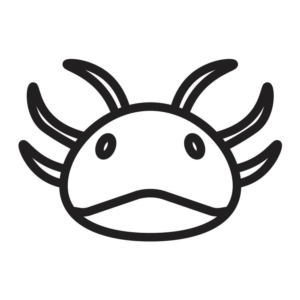 Axolotl Line Icon Design vector