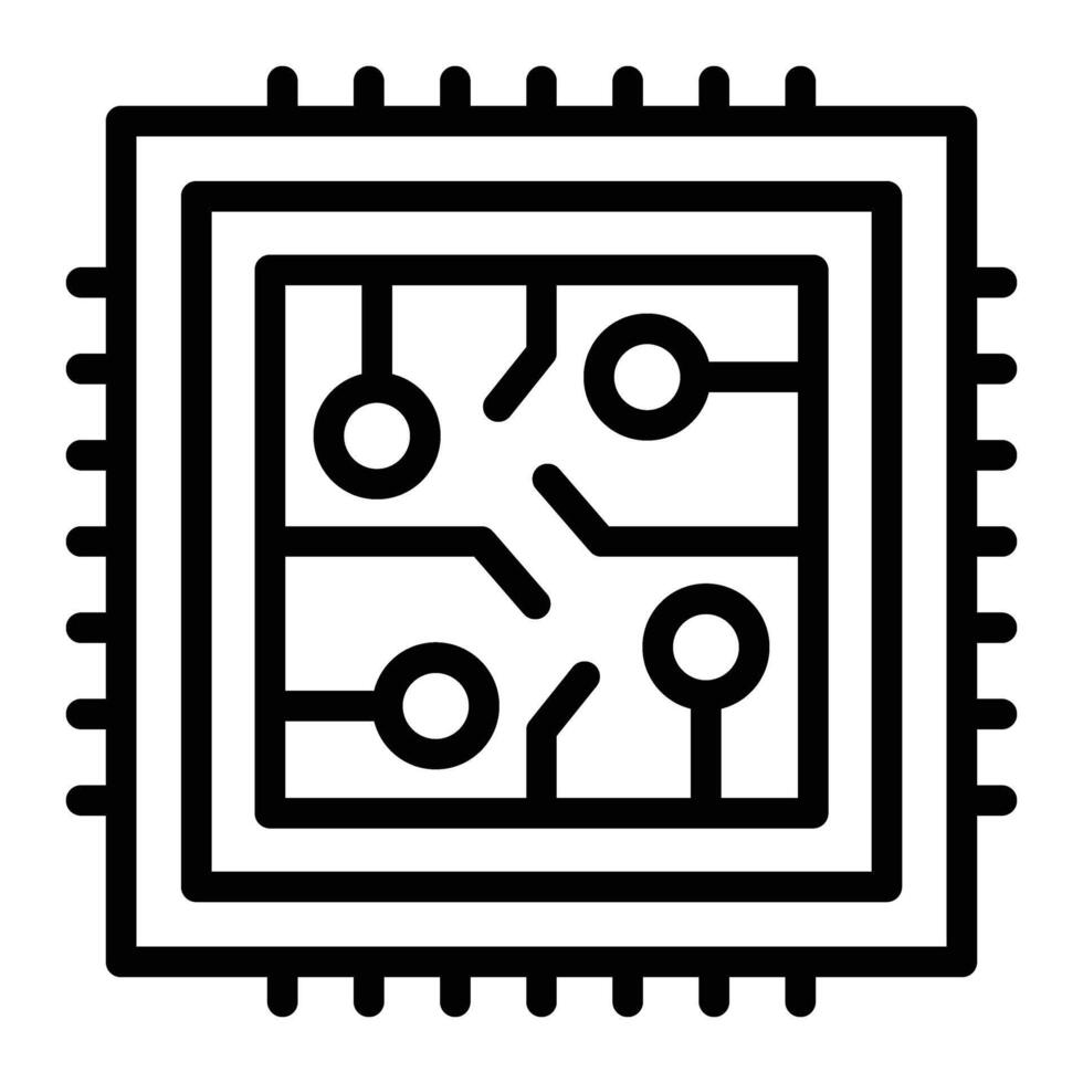 Cpu Line Icon Design vector