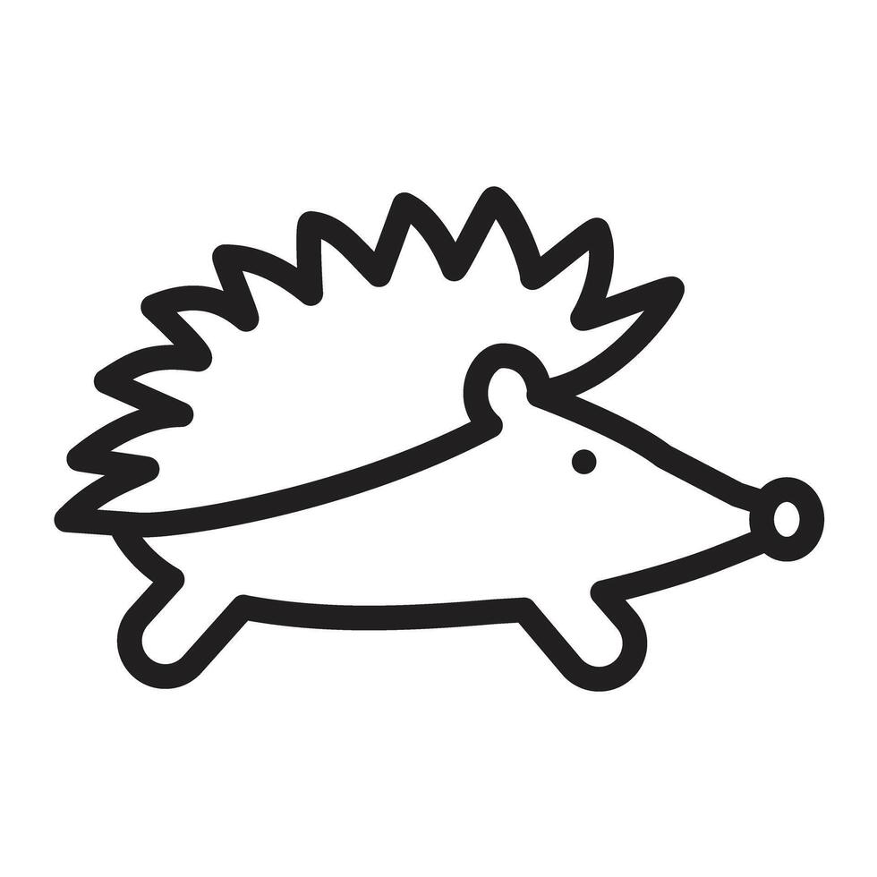 Hedgehog Line Icon Design vector