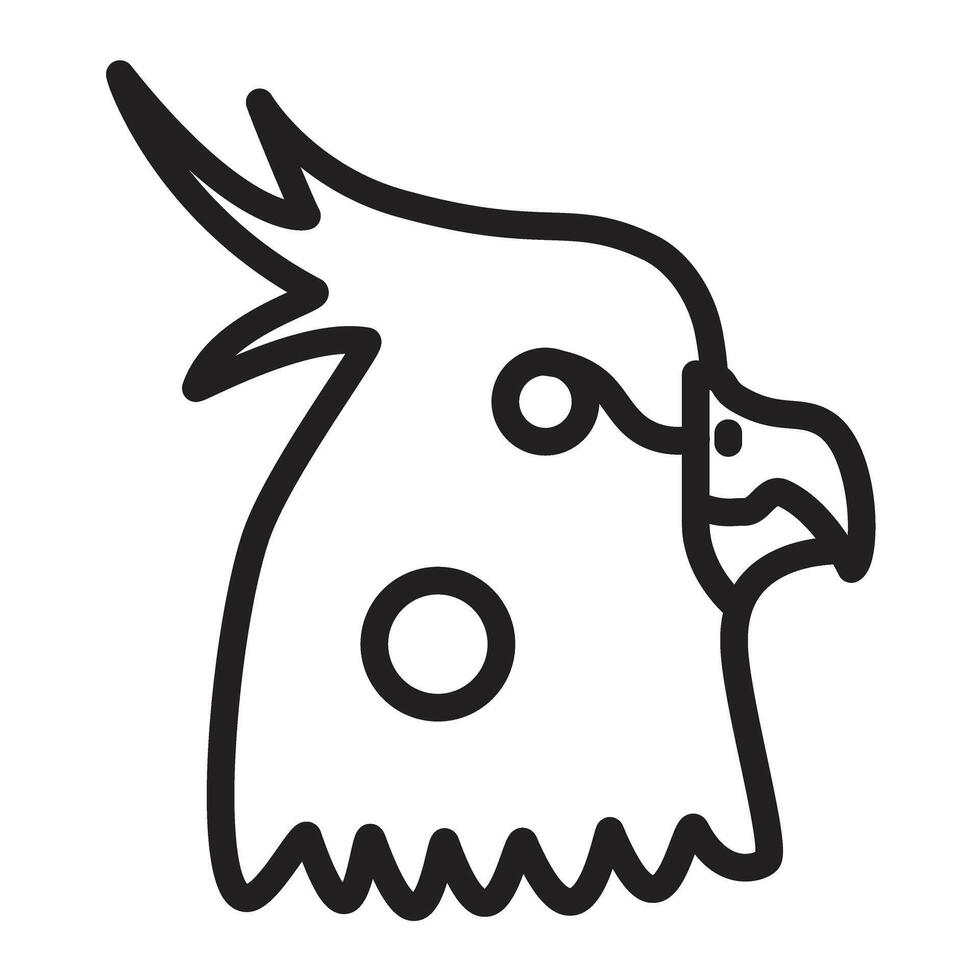 Cockatiel Line Icon Design vector