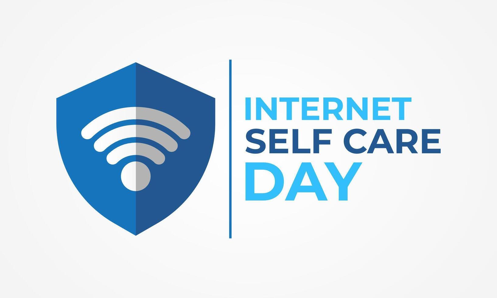 Internet self care day. Banner poster, flyer and background design. illustration. illustration. vector