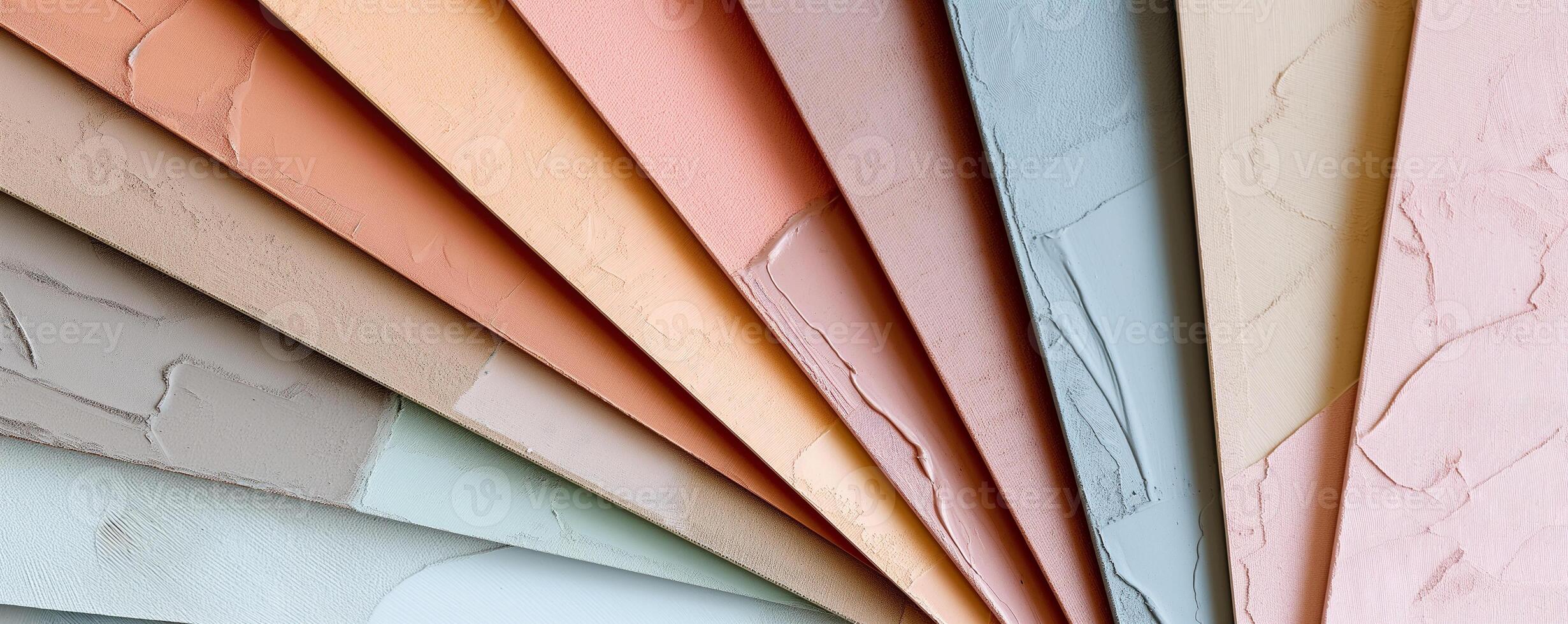 texturizado pastel color muestras en ventilador diseño foto