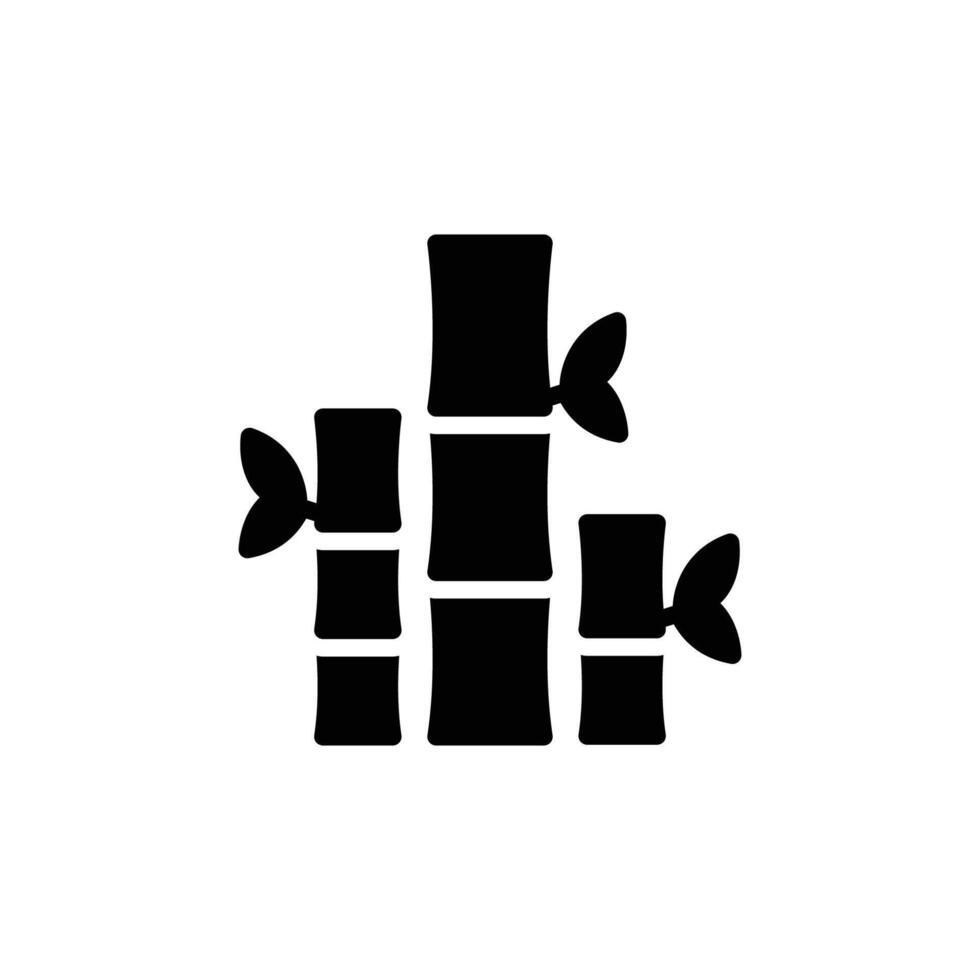 bamboo icon line style vector
