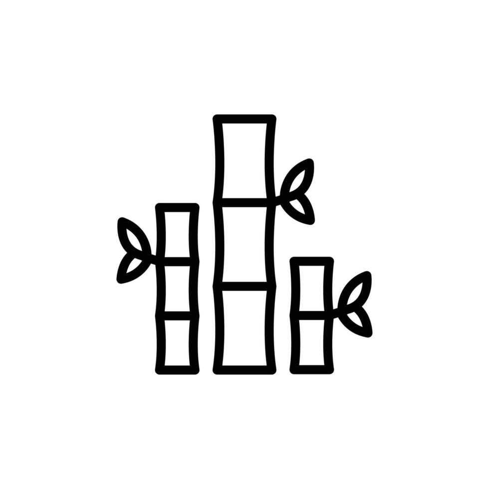 bamboo icon line style vector