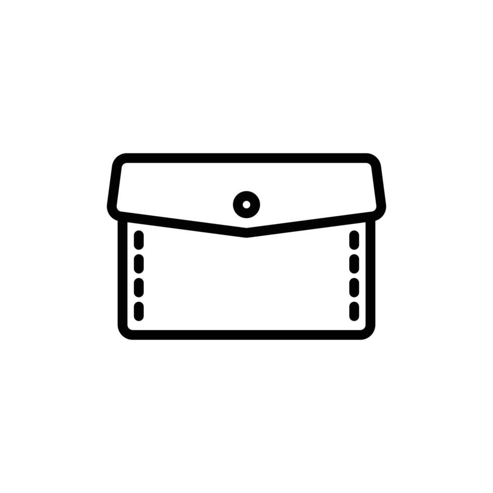purse icon line style vector