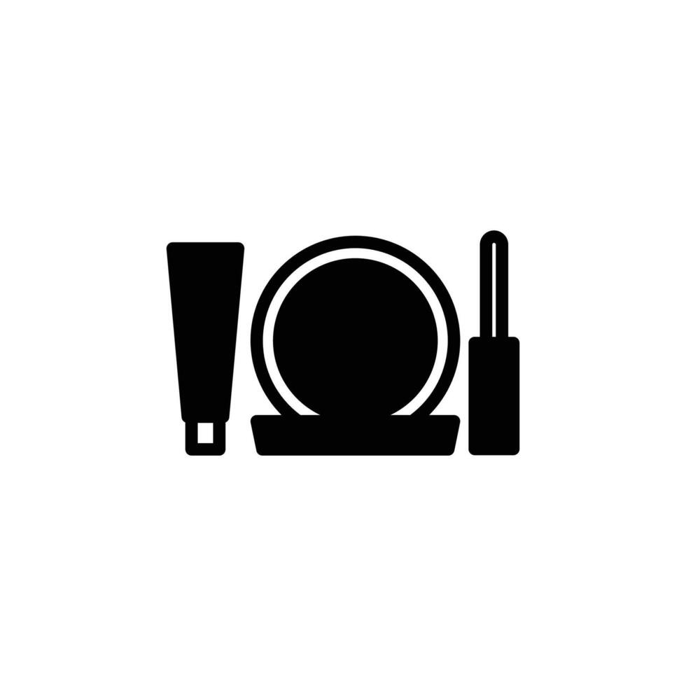 set cosmetic icon solid style vector
