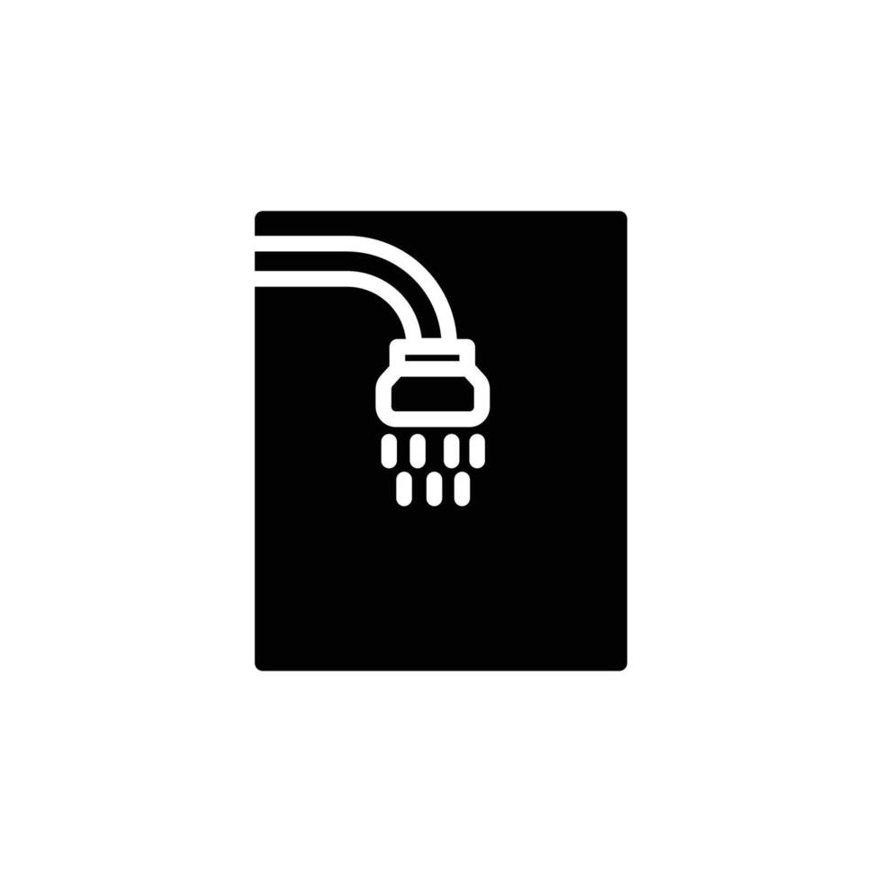 shower icon solid style vector
