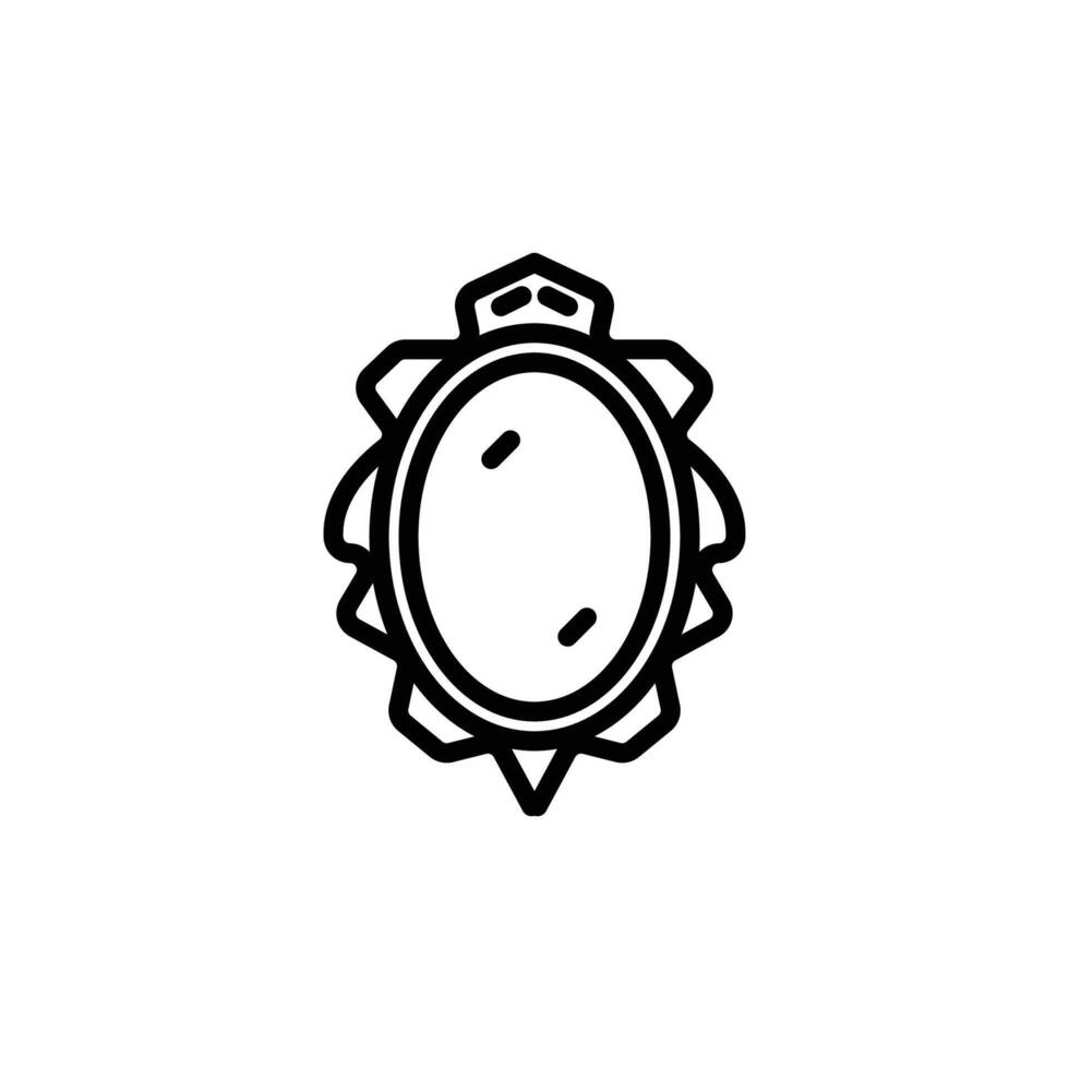 mirror beauty icon line style vector