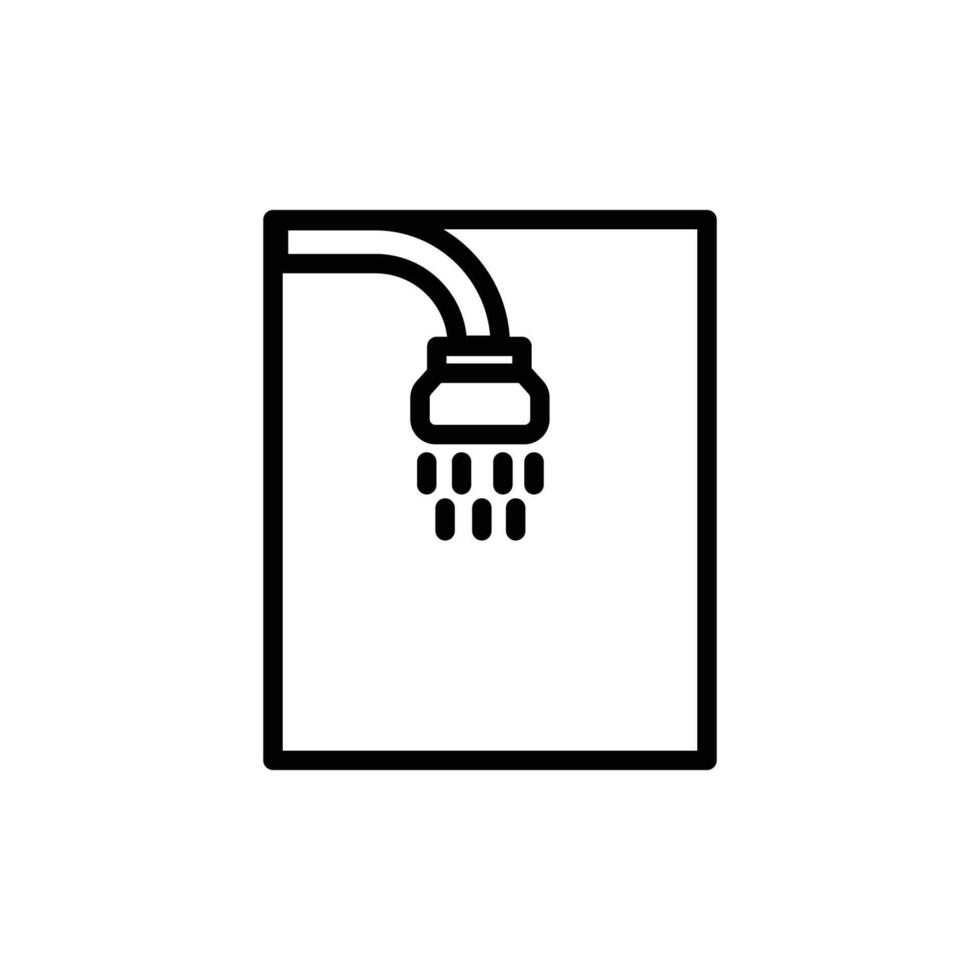 shower icon line style vector