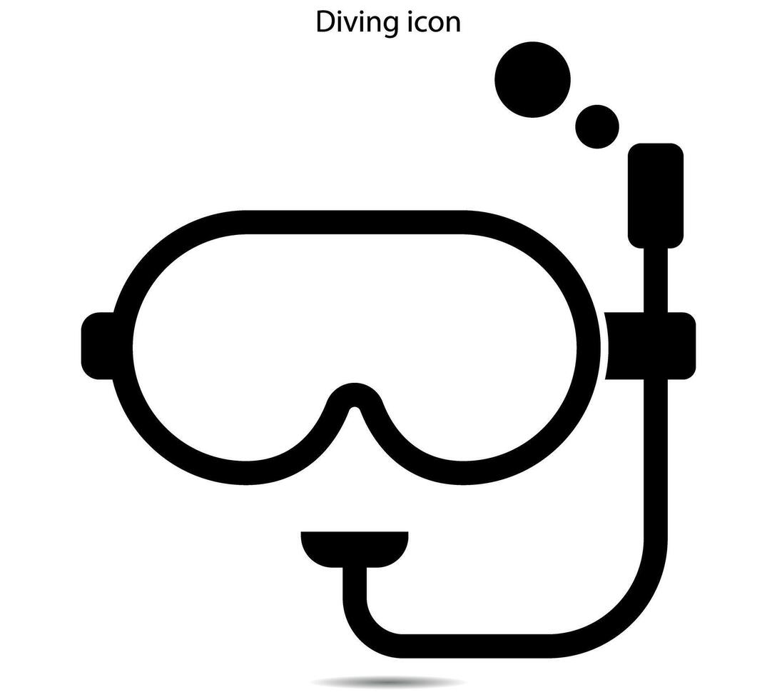 Diving icon, illustrator on background vector