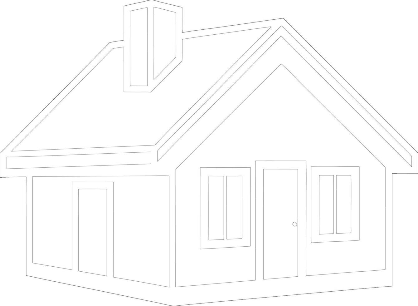 house coloring page for adults vector