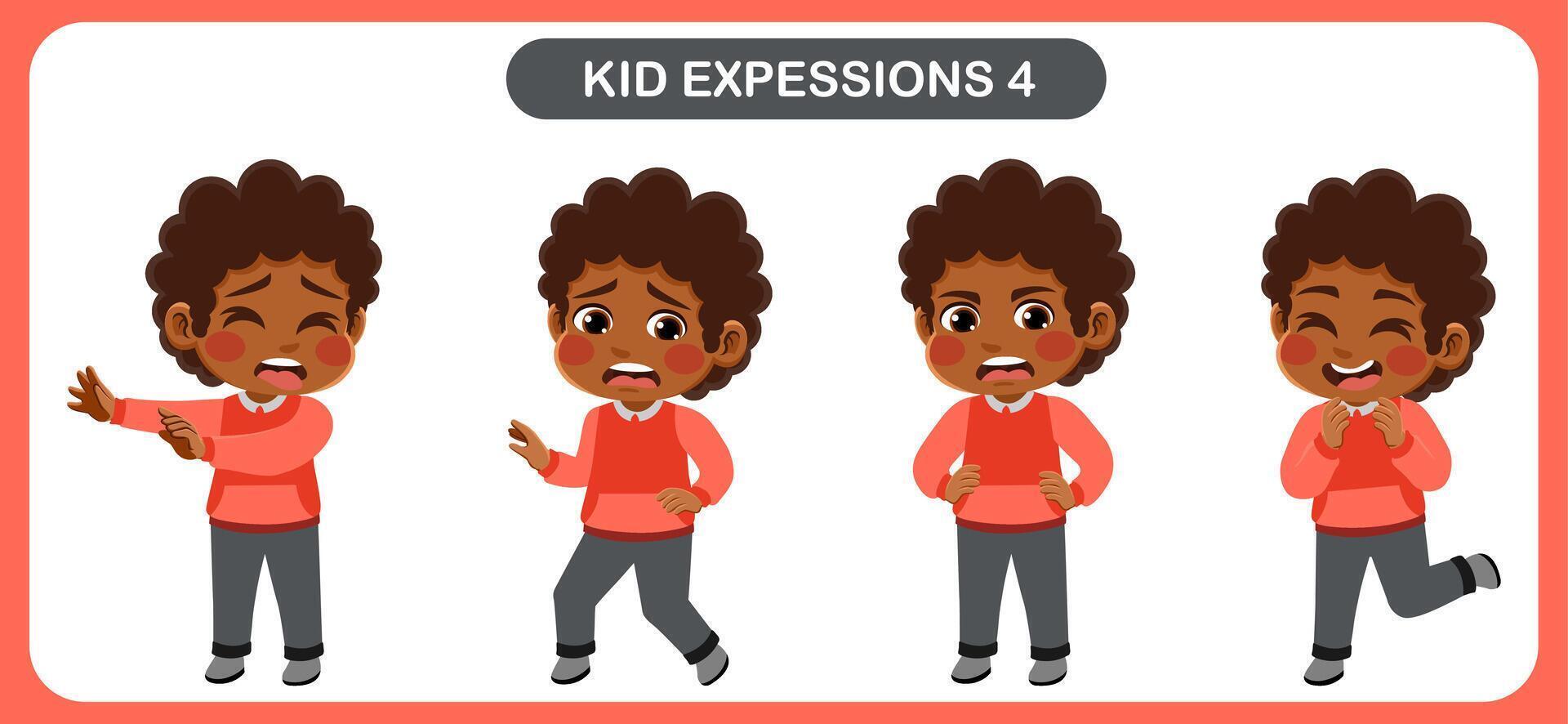 children with various expressions. Good for application in various design and other promotional needs vector