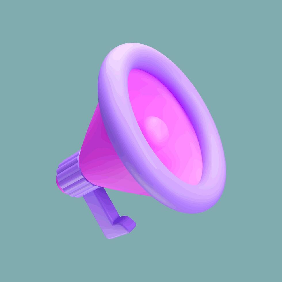 Horn Speaker 3D icon vector