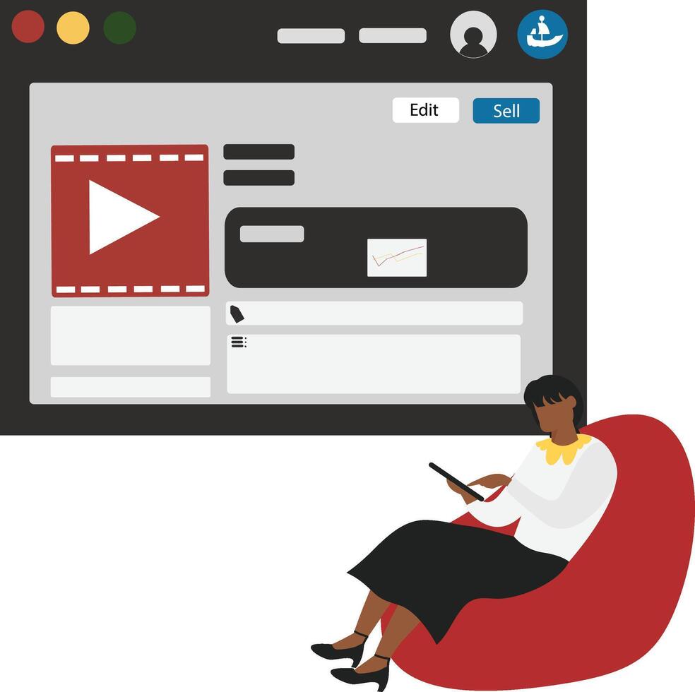 Cryptocurrency blockchain flat design illustration, NFT, Bitcoin Mining, Modern flat cartoon style. illustration on white background vector