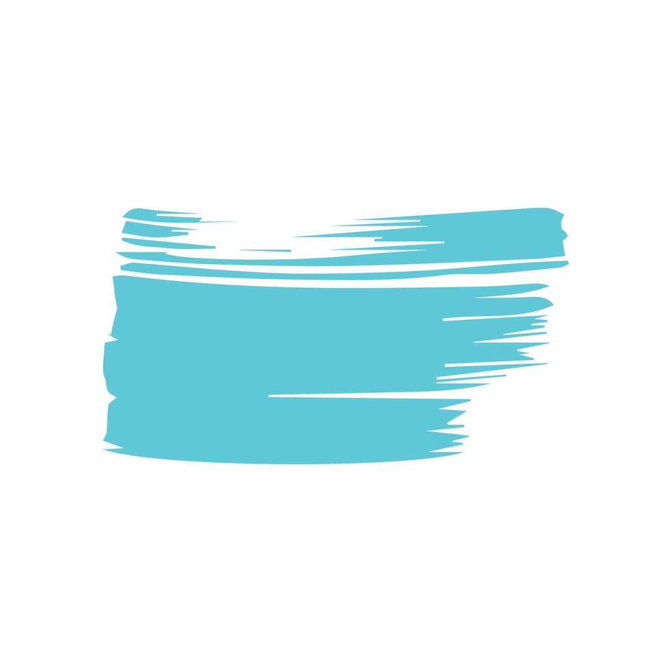 Blue ink brush strokes isolated on white background. Grunge graphic elements. Dirty texture banners. Ink splatters. vector