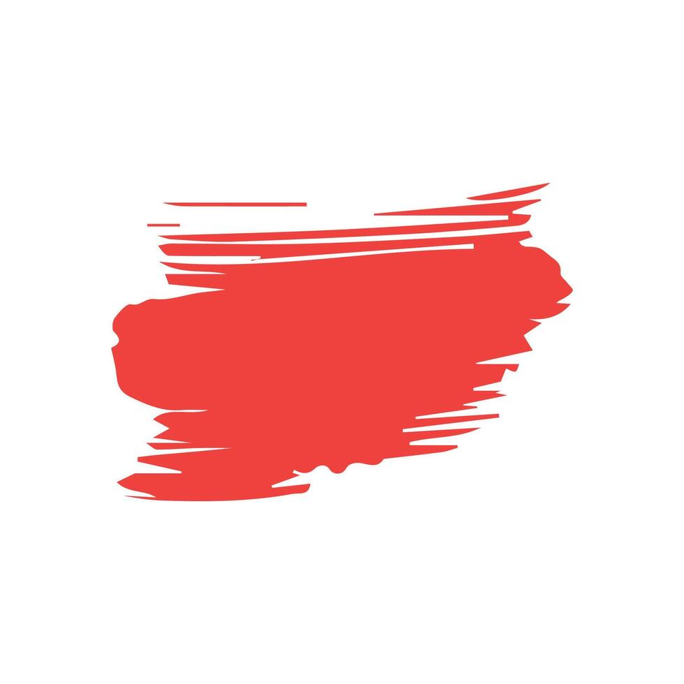 Red ink brush strokes isolated on white background. Grunge graphic elements. Dirty texture banners. Ink splatters. vector