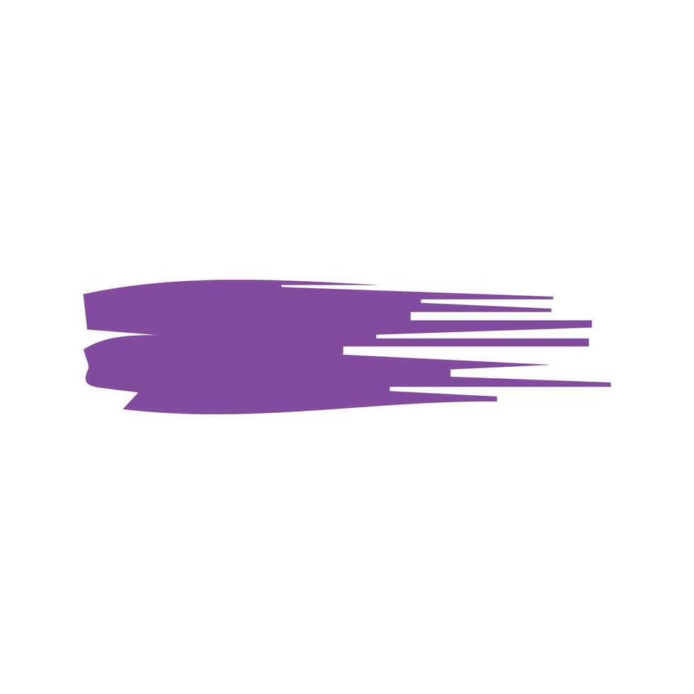 Purple ink brush strokes isolated on white background. Grunge graphic elements. Dirty texture banners. Ink splatters. vector