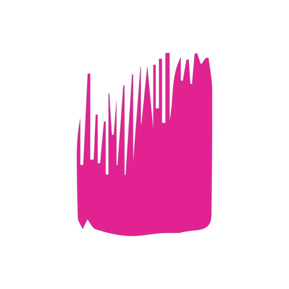 Pink ink brush strokes isolated on white background. Grunge graphic elements. Dirty texture banners. Ink splatters. vector