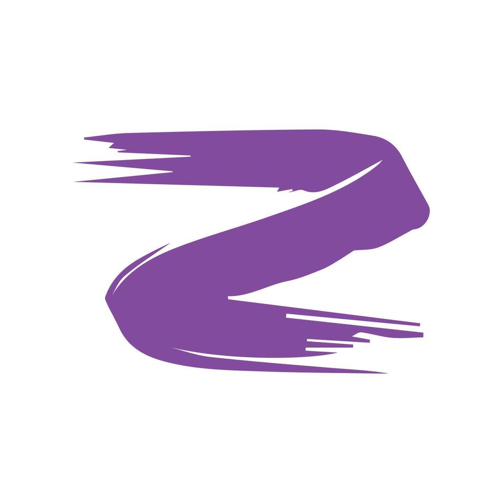 Purple ink brush strokes isolated on white background. Grunge graphic elements. Dirty texture banners. Ink splatters. vector