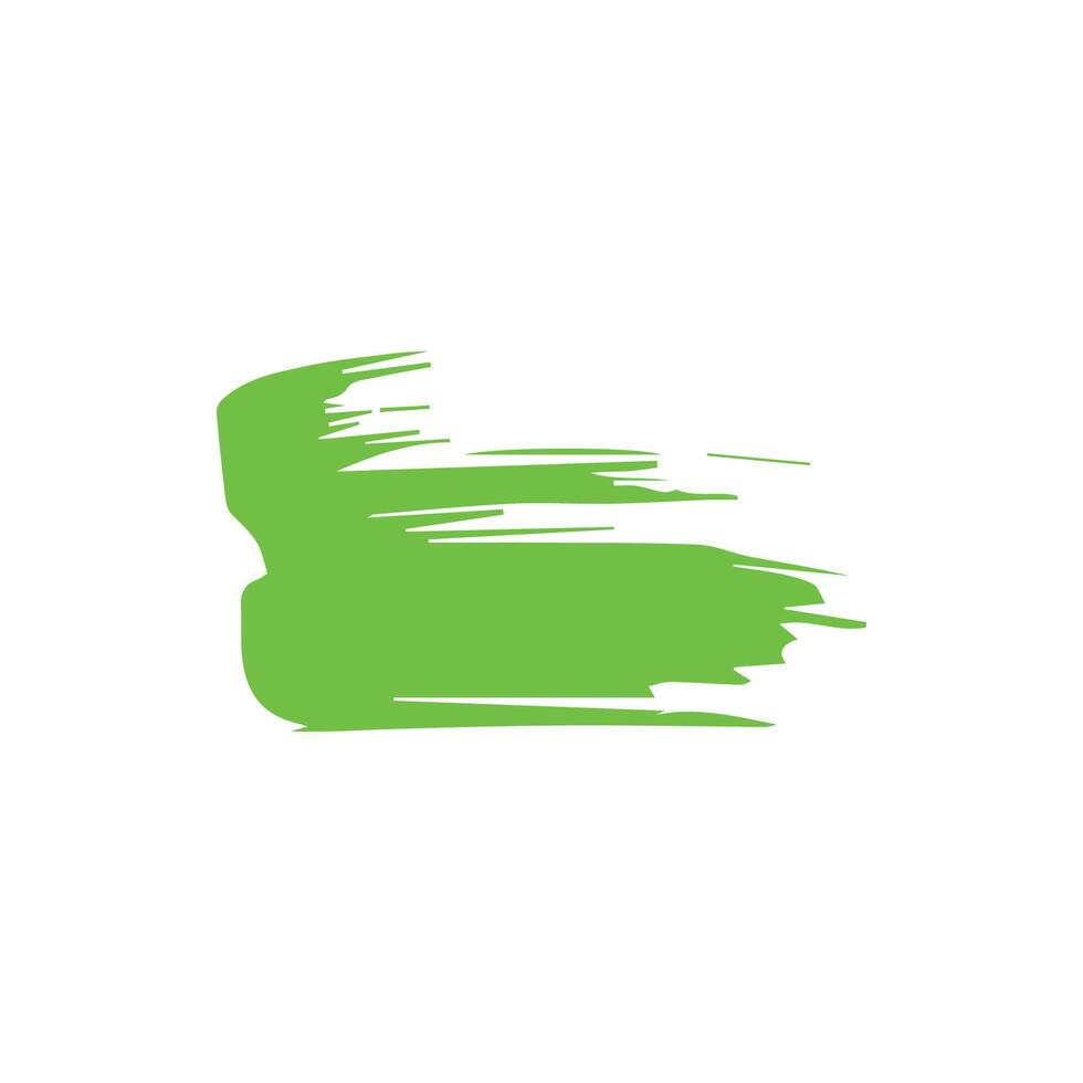 Green ink brush strokes isolated on white background. Grunge graphic elements. Dirty texture banners. Ink splatters. vector