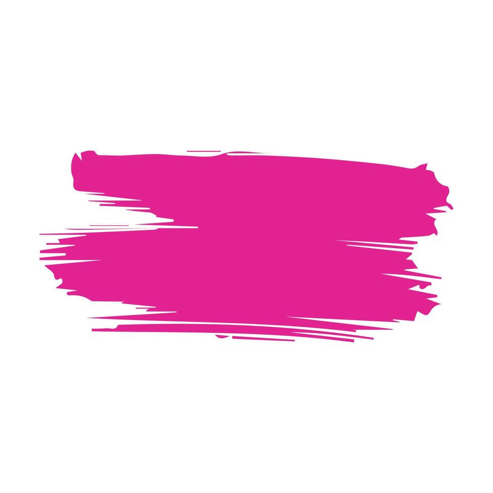 Pink ink brush strokes isolated on white background. Grunge graphic elements. Dirty texture banners. Ink splatters. vector