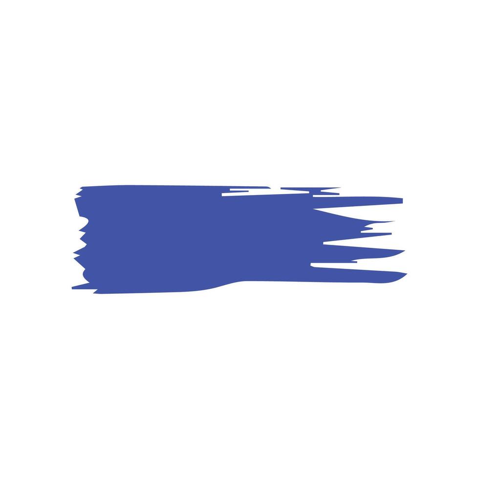 Blue ink brush strokes isolated on white background. Grunge graphic elements. Dirty texture banners. Ink splatters. vector