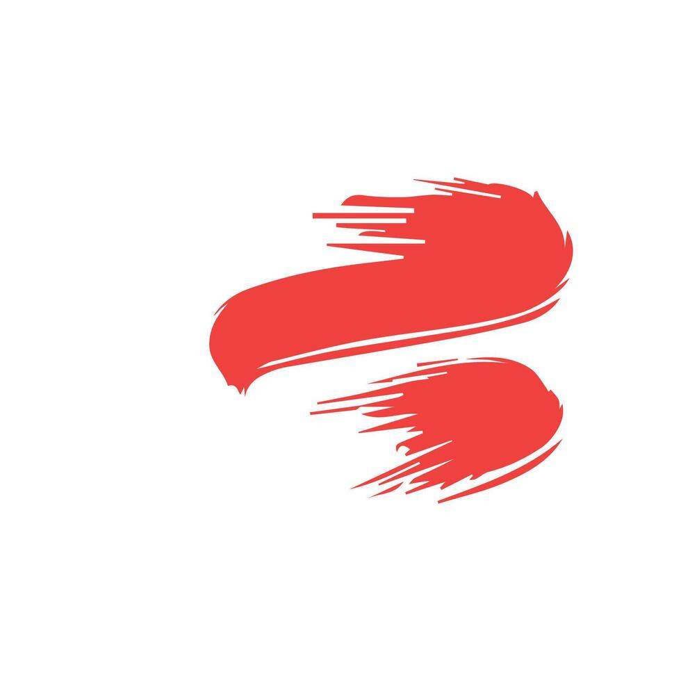 Red ink brush strokes isolated on white background. Grunge graphic elements. Dirty texture banners. Ink splatters. vector