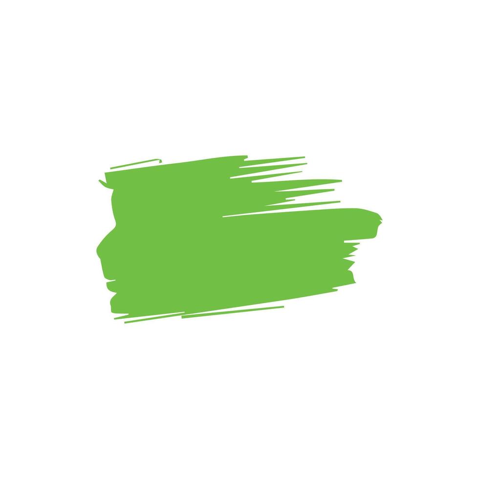 Green ink brush strokes isolated on white background. Grunge graphic elements. Dirty texture banners. Ink splatters. vector